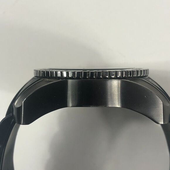 Men's Swiss Legend Commander Quartz Black Dial Diver Watch 316L Steel No box - Picture 9 of 12